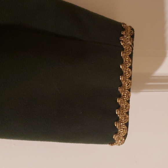 VINTAGE MICROSUEDE PANT SUIT IN MOSS GREEN SIZE S - Picture 9 of 9